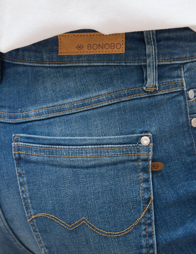 Jeans slim taille haute denim stone femme