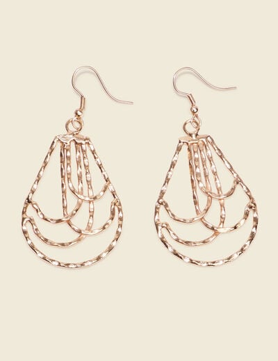 Boucles d'oreilles pendantes couleur or femme