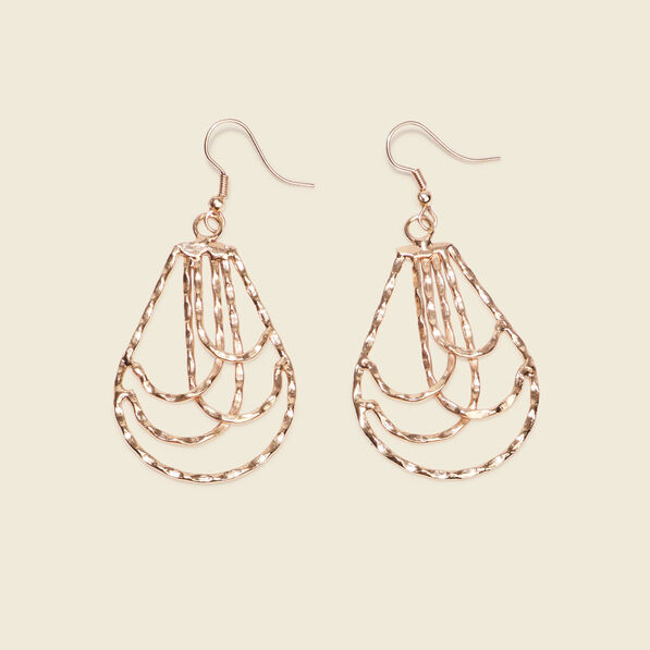Boucles d'oreilles pendantes couleur or femme