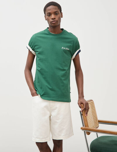 T-shirt en coton vert homme