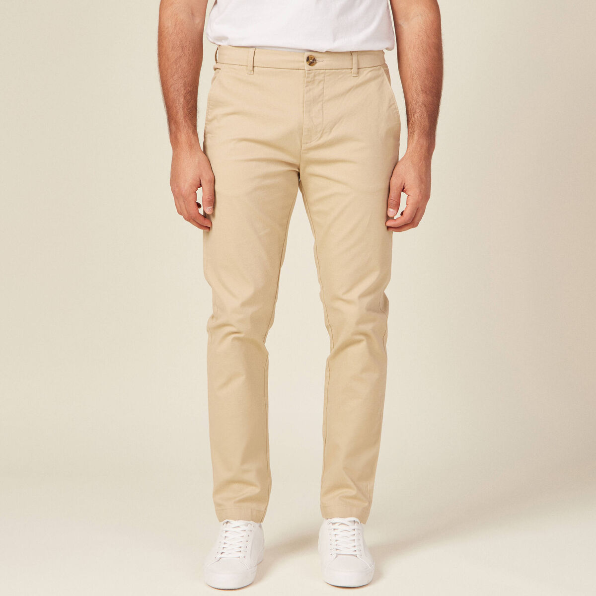 Pantalon slim Instinct chino beige homme