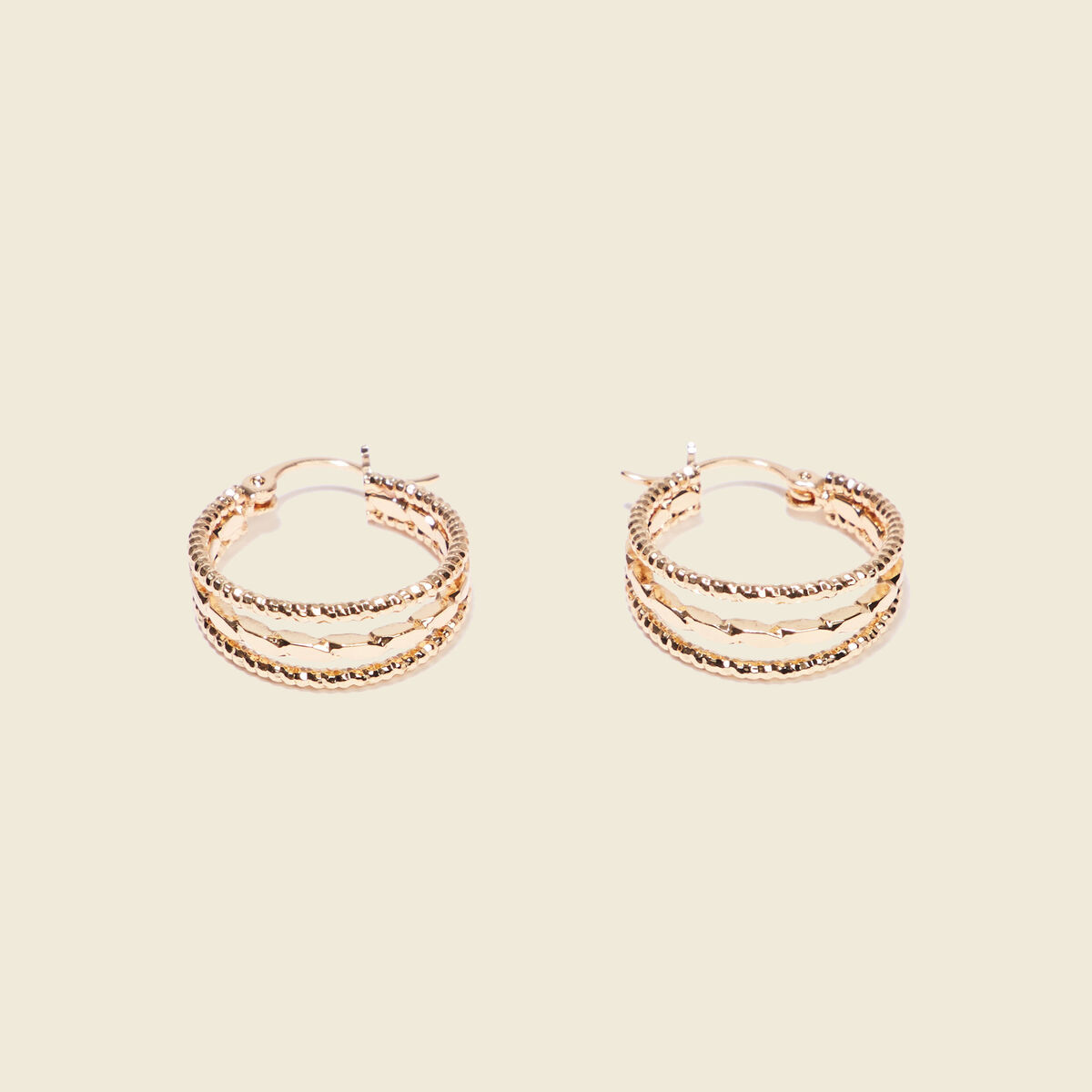 Boucles d'oreilles créoles couleur or femme