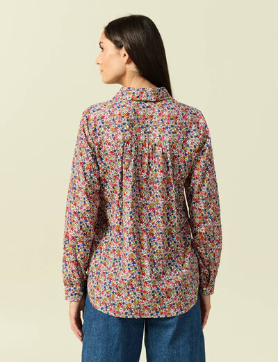 Chemise manches longues multicolore femme