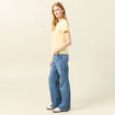 T-shirt manches courtes jaune clair femme