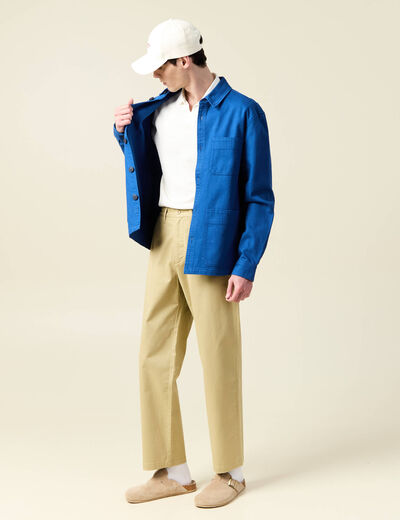 Surchemise oversize bleu roi homme