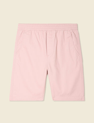 Bermuda droit rose pastel homme