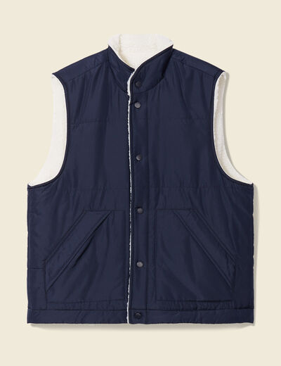Doudoune réversible bleu marine homme