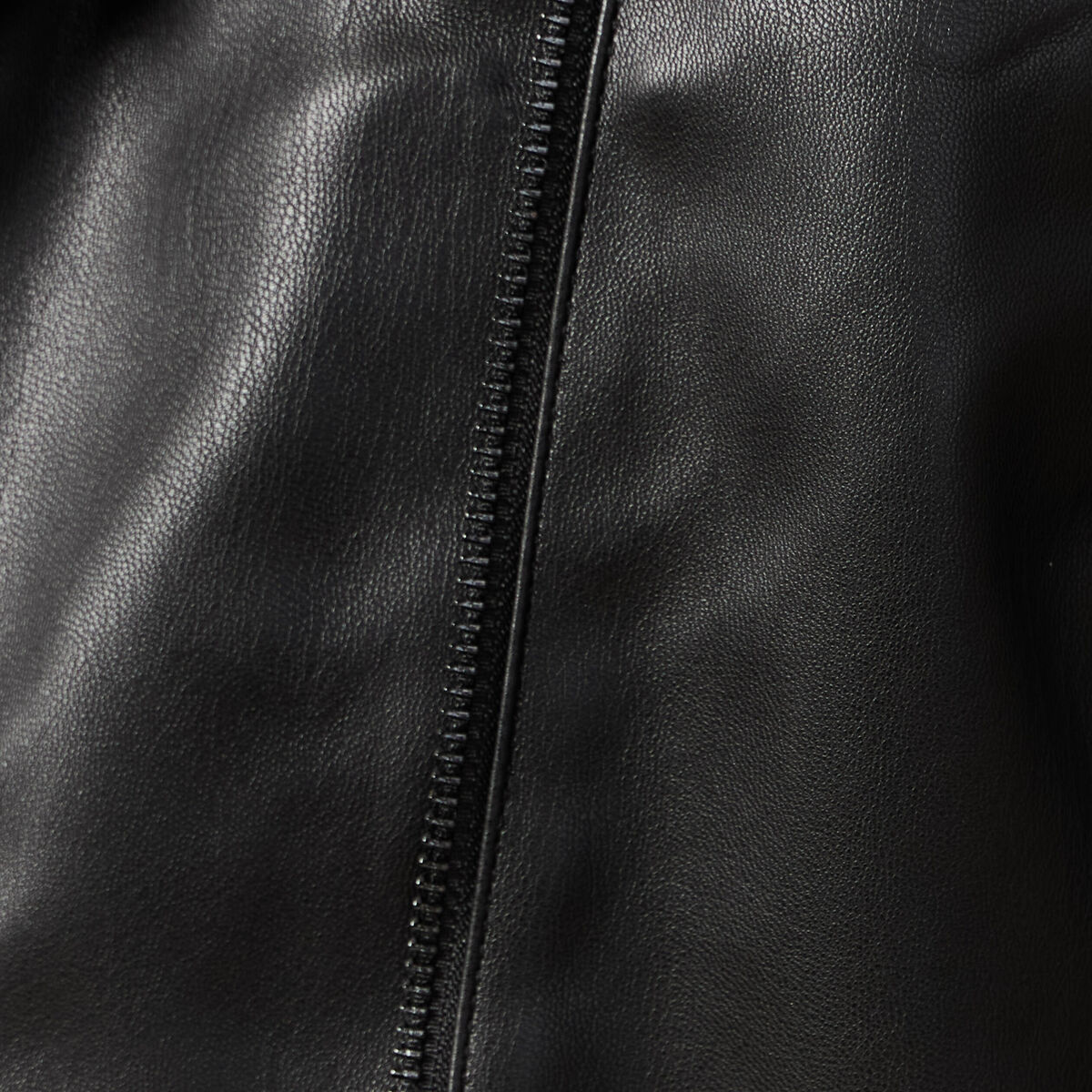 Blouson ajusté simili cuir noir femme