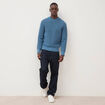 Jeans straight longueur 32 en coton denim brut rinse homme