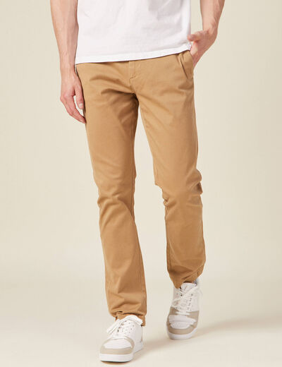 Pantalon chino straight vert kaki homme