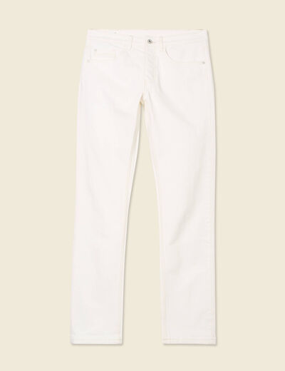 Jeans éco-responsable straight denim blanc homme