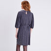 Robe droite ceintur&eacute;e gris fonc&eacute; femme