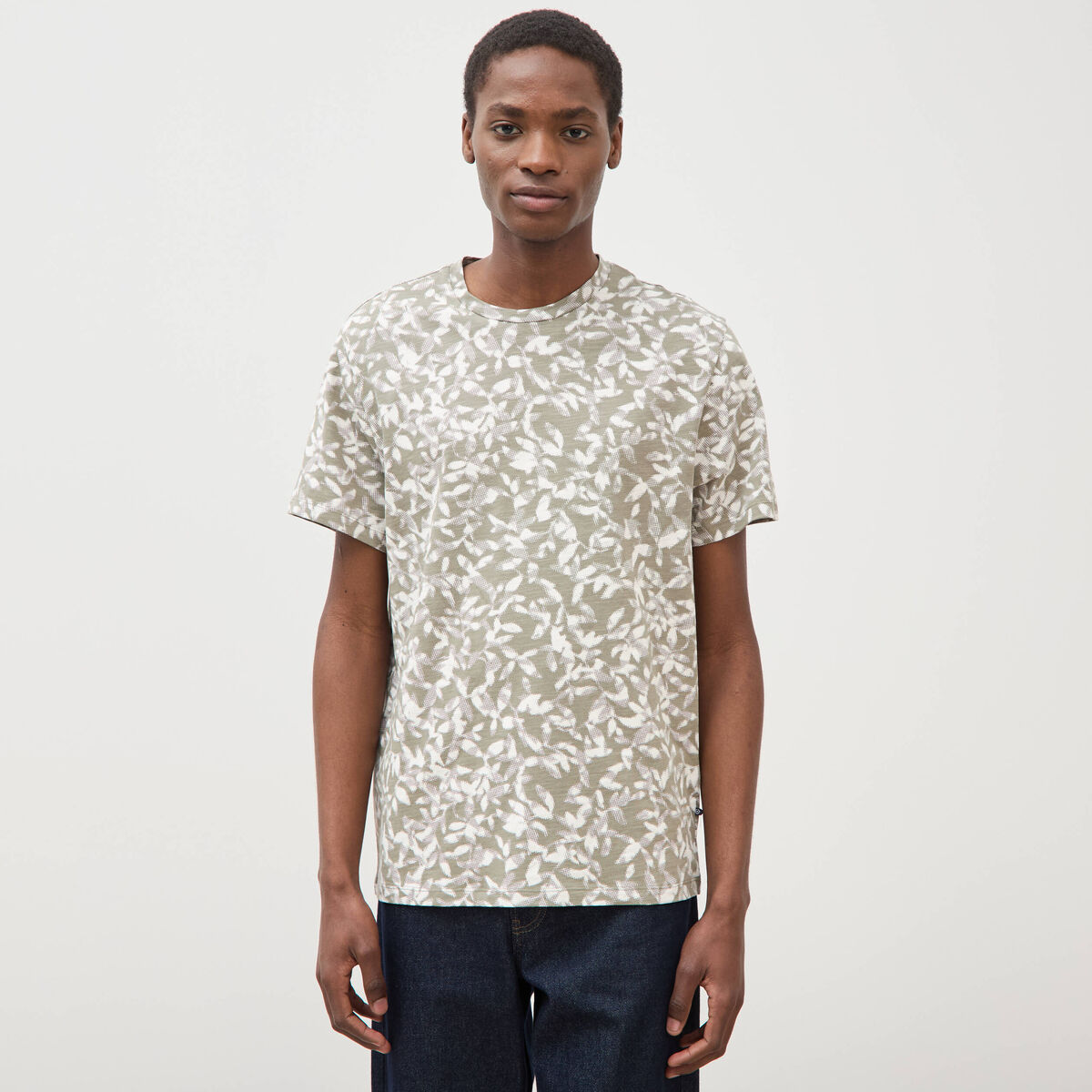 T-shirt manches courtes vert kaki homme