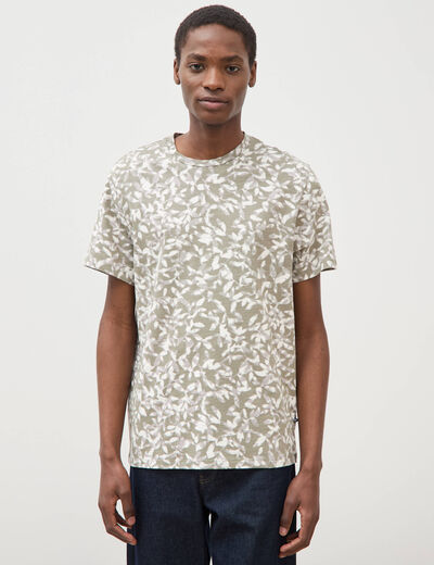 T-shirt manches courtes vert kaki homme