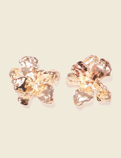 Boucles d'oreilles clous couleur or femme