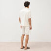 Col boyfriend manches courtes en coton ecru homme