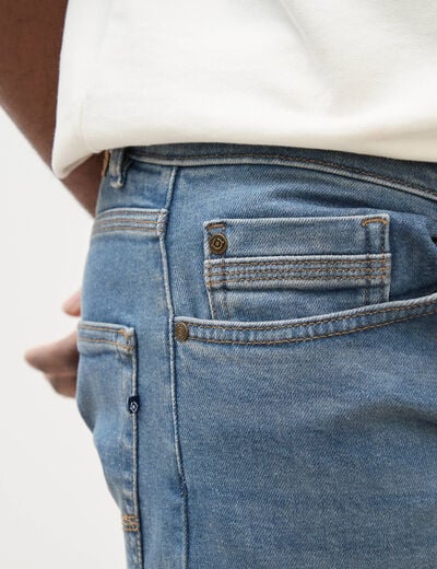 Jeans straight longueur 34 denim double stone homme