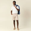 Polo manches courtes ecru homme