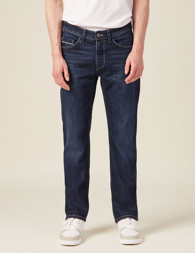 Jeans regular 5 poches denim brut homme