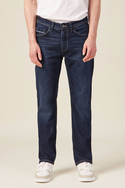 Jeans regular 5 poches denim brut homme