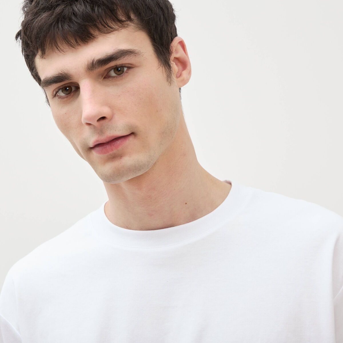 T-shirt manches courtes blanc homme