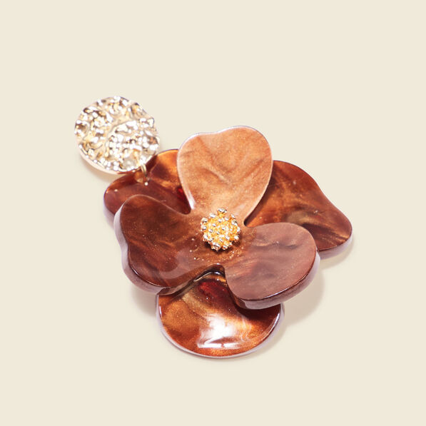 boucles doreilles pendantes marron fonce femme Boucles d'oreilles pendantes marron foncé femme