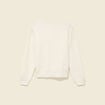 Pull col rond manches longues ecru femme