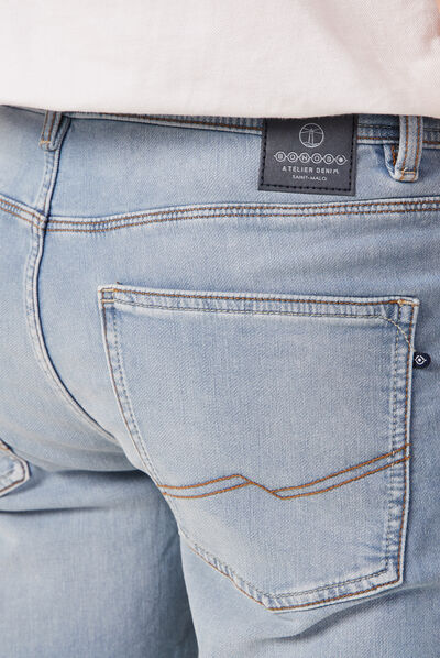 Bermuda éco-responsable denim bleach homme