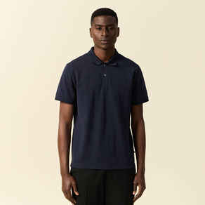 Polo manches courtes bleu marine homme
