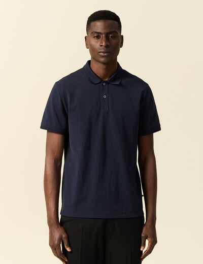 Polo manches courtes bleu marine homme