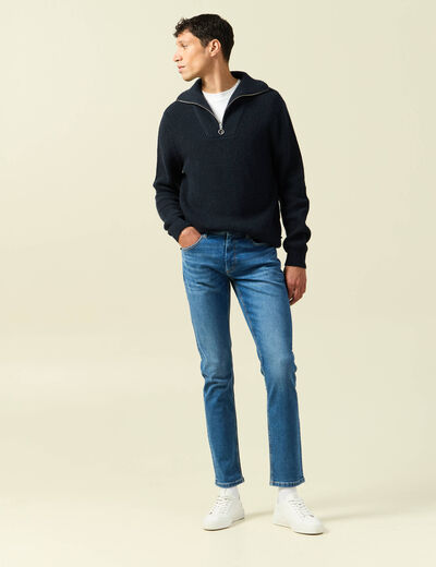 Jeans slim 5 poches longueur 32 denim stone homme