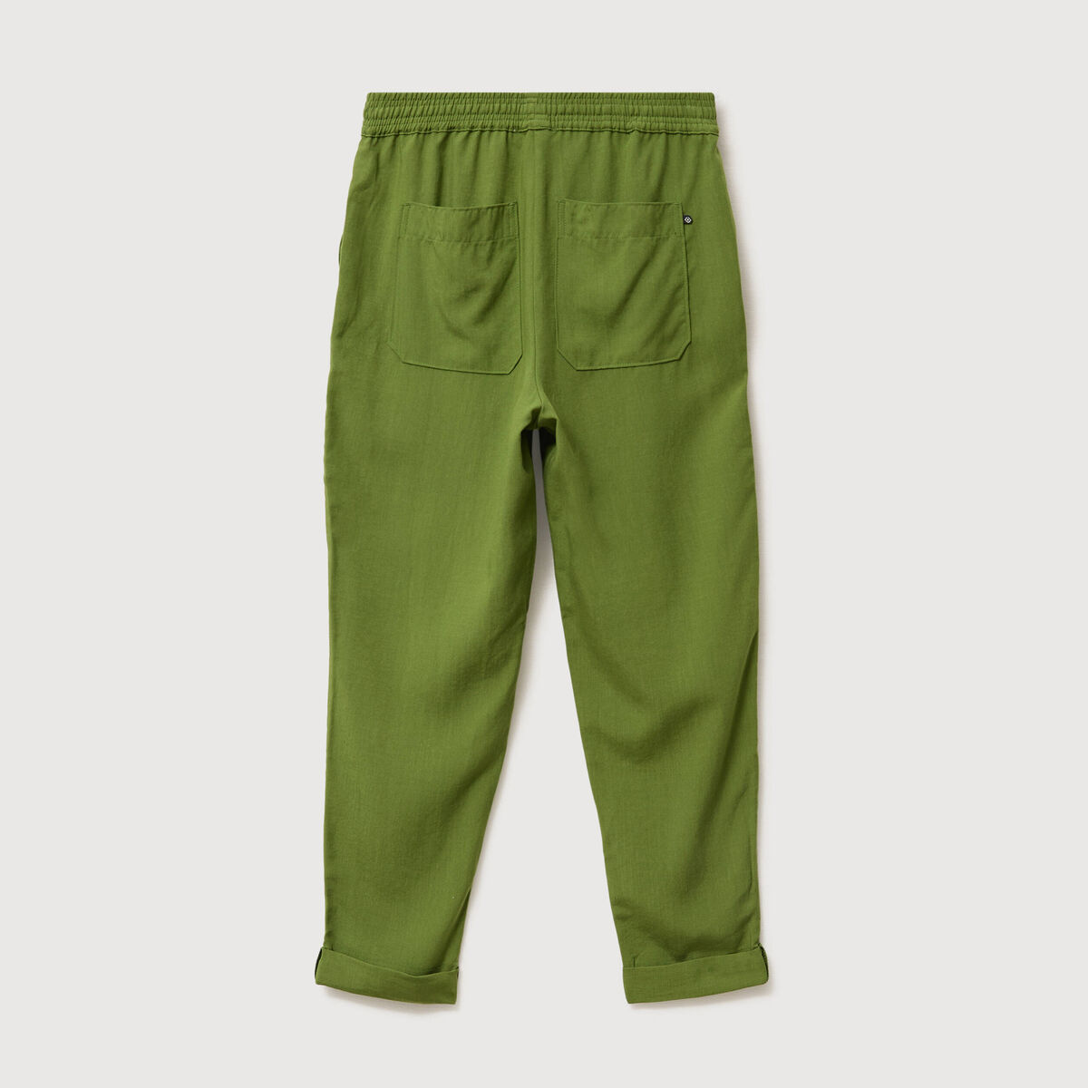 Pantalon taille standard vert olive femme