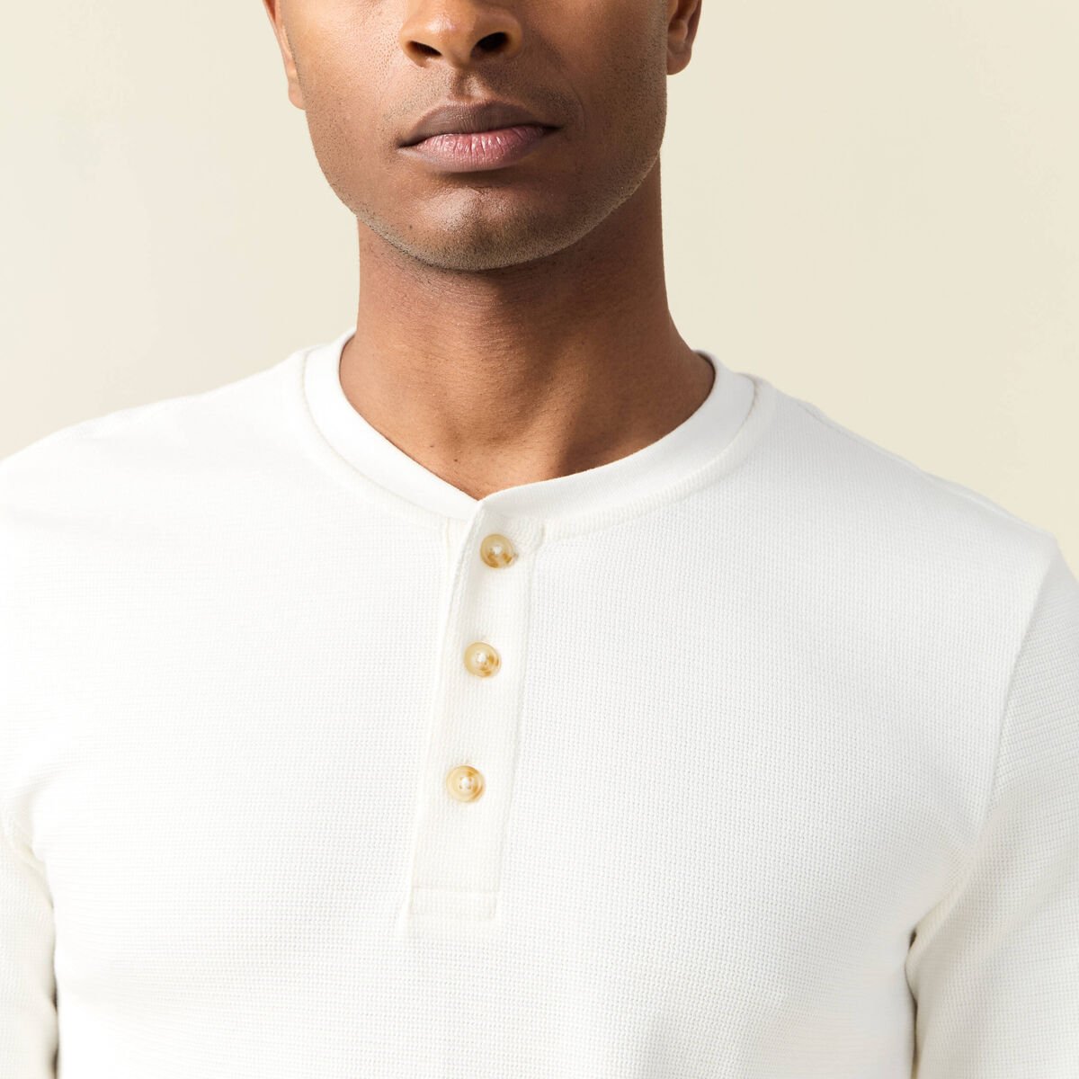 T-shirt manches longues ecru homme