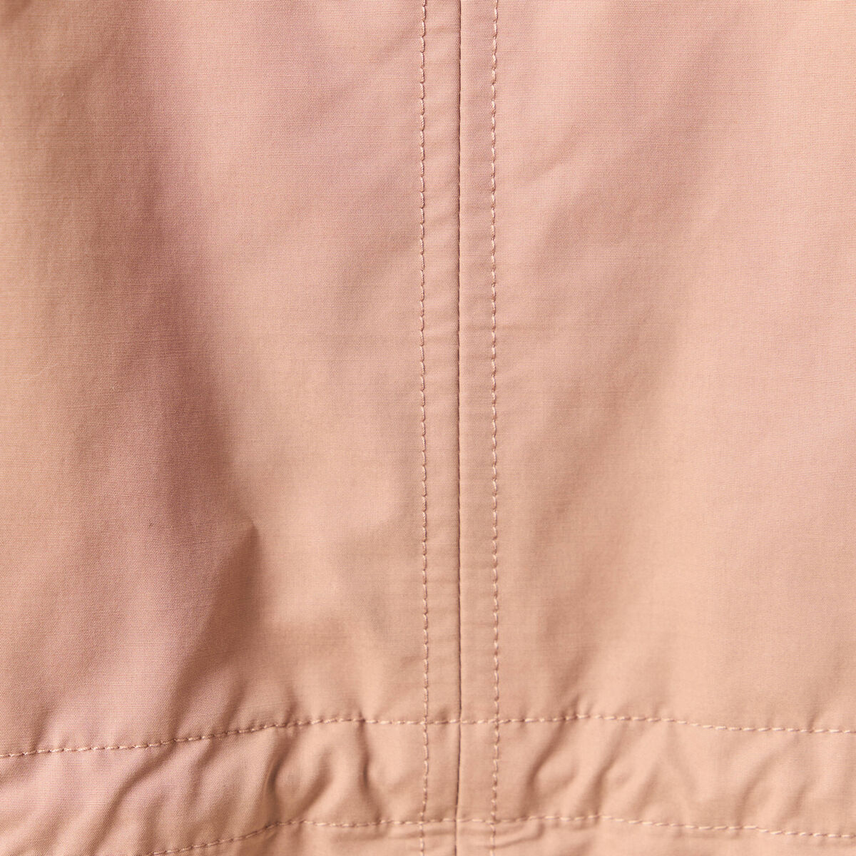 Parka longue droite d&eacute;perlante &agrave; capuche marron clair femme