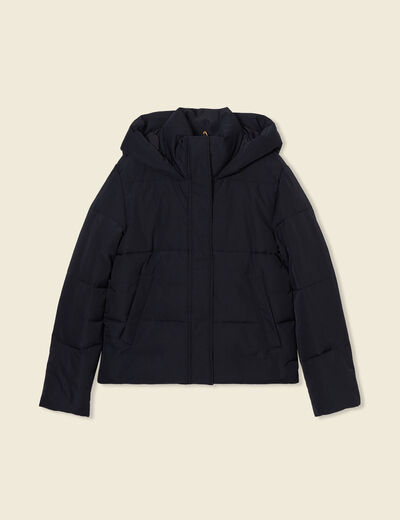 Doudoune à capuche noir femme
