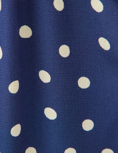 Robe longue fines bretelles col rond bleu marine femme