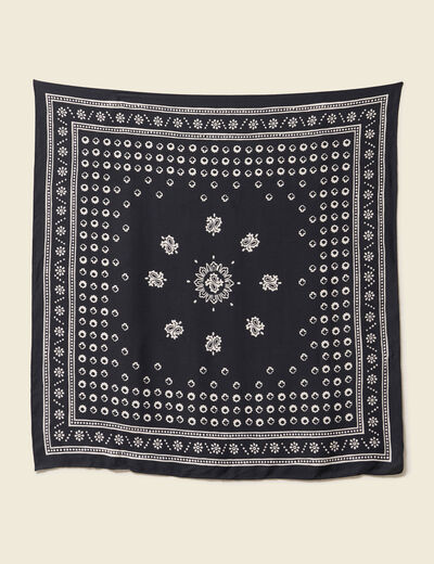 Foulard satin&eacute; noir homme