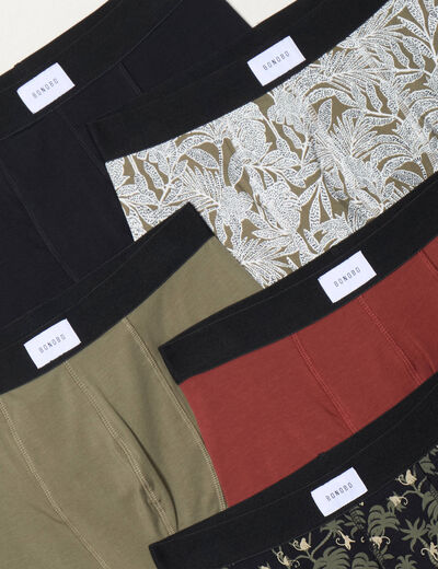 Lot 5 boxers noir homme