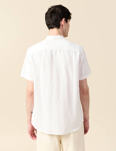 Chemise manches courtes blanc homme
