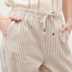 Pantalon taille standard ecru femme