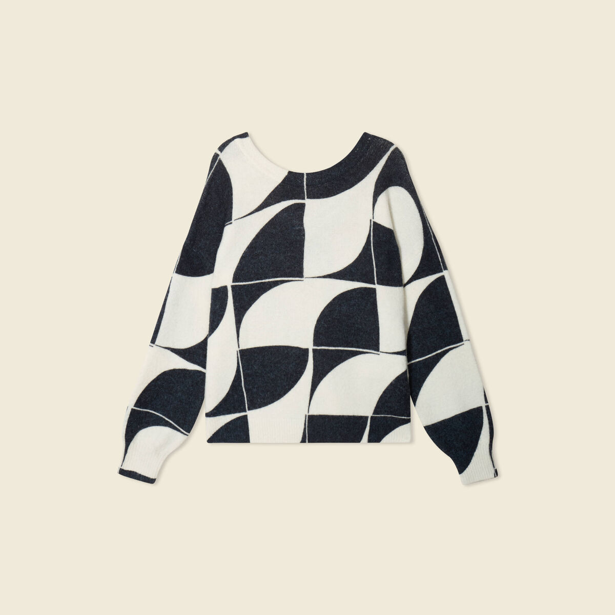 Pull manches longues noir femme
