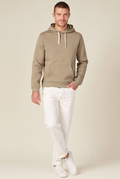 Sweat manches longues vert kaki homme