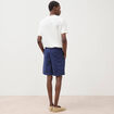 Bermuda en coton bleu fonc&eacute; homme