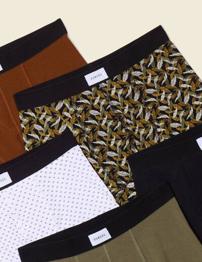 Lot 5 boxers noir homme