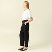 Pantalon slouchy taille haute 7/8&egrave;me noir femme