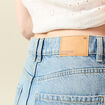 Bermuda large en jean denim used femme