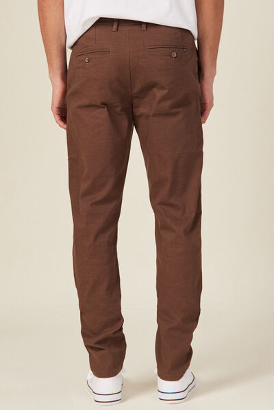 Pantalon slim Instinct chino beige homme