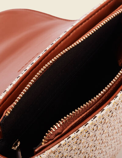 Sac besace arrondi marron femme