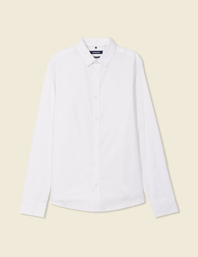 Chemise manches longues blanc homme