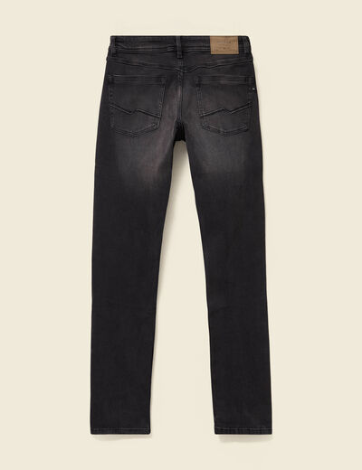 Jeans straight longueur 34 denim denim noir homme
